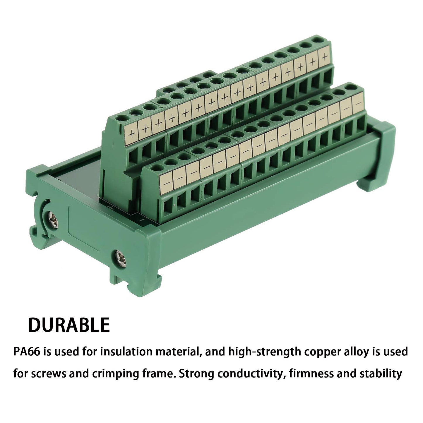 ANMBEST 2 in 20 Out Terminal Blocks Module, 25A DIN Rail and Panel Mounting Power Distribution Breakout Board for PLC Servo Power Amplifier