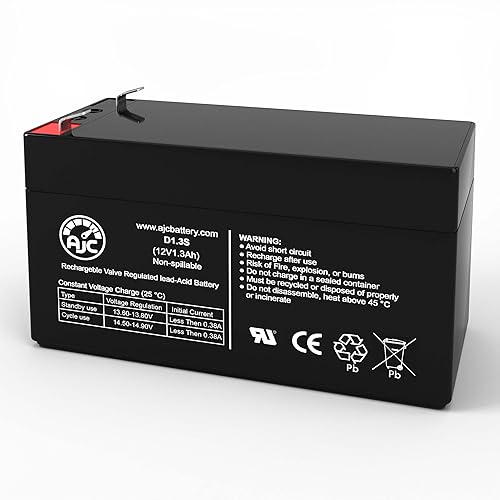 AJC Battery Compatible with UltraTech UT-1213 12V 1.3Ah Sealed Lead Acid Battery