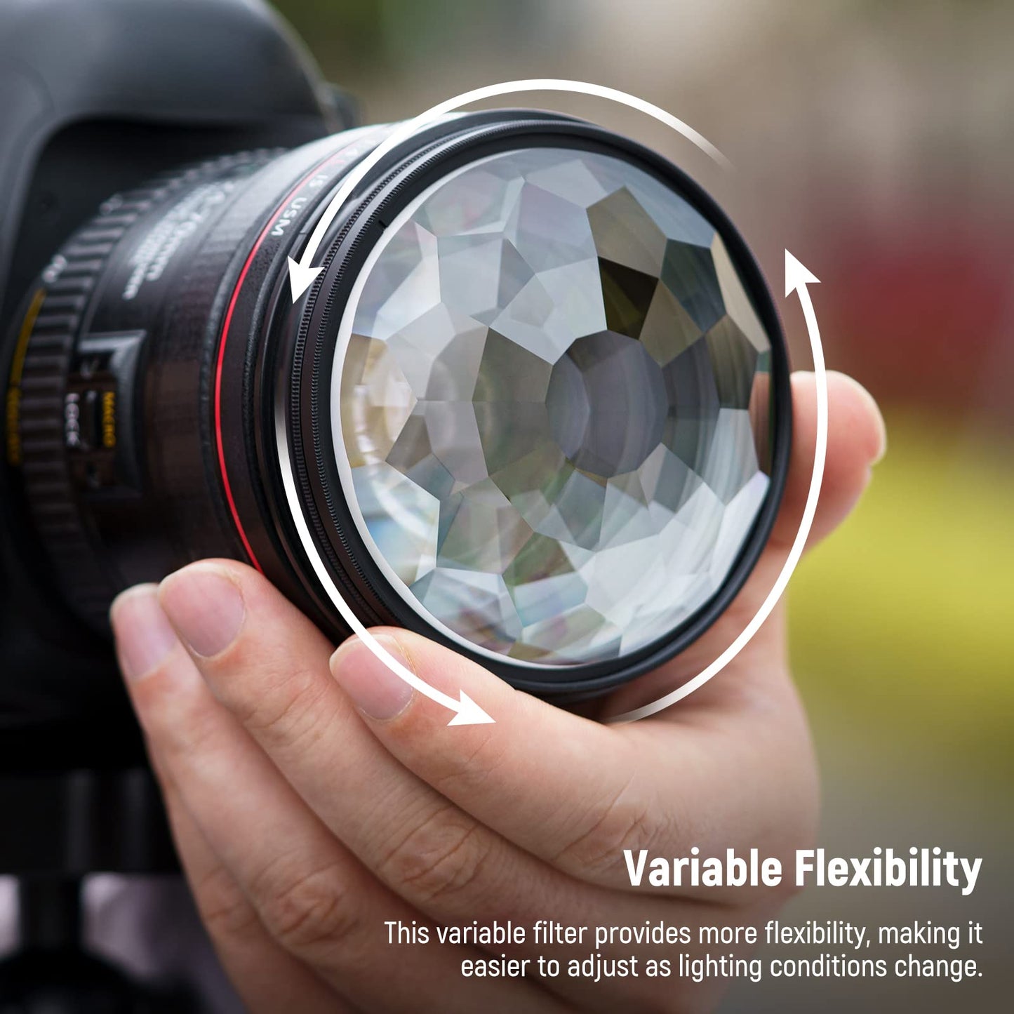 Neewer 82mm Kaleidoscope Prism Lens Filter, Photography Prism Crystal Glass Effect Filter with Multi Refraction and Variable Number of Photographic