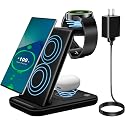 Wireless Charger for Samsung, 3 in 1 Fast Charging Station for Samsung Galaxy S23/S22/S21/S20/S10/Note 20/10, Wireless Charging Stand for Galaxy