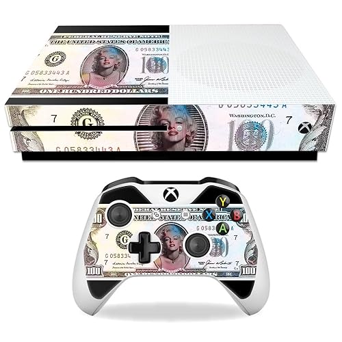 MightySkins Skin Compatible with Microsoft Xbox One S - Monroe Currency | Protective, Durable, and Unique Vinyl Decal wrap Cover | Easy to Apply