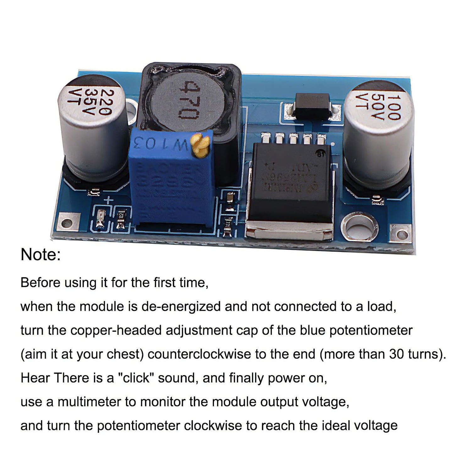 3Pack LM2596 Buck Converter Step Down Module Adjustable Voltage Regulator DC to DC 3.2-35V to 1.25-35V Electronic Voltage LM2596S Power Supply Board