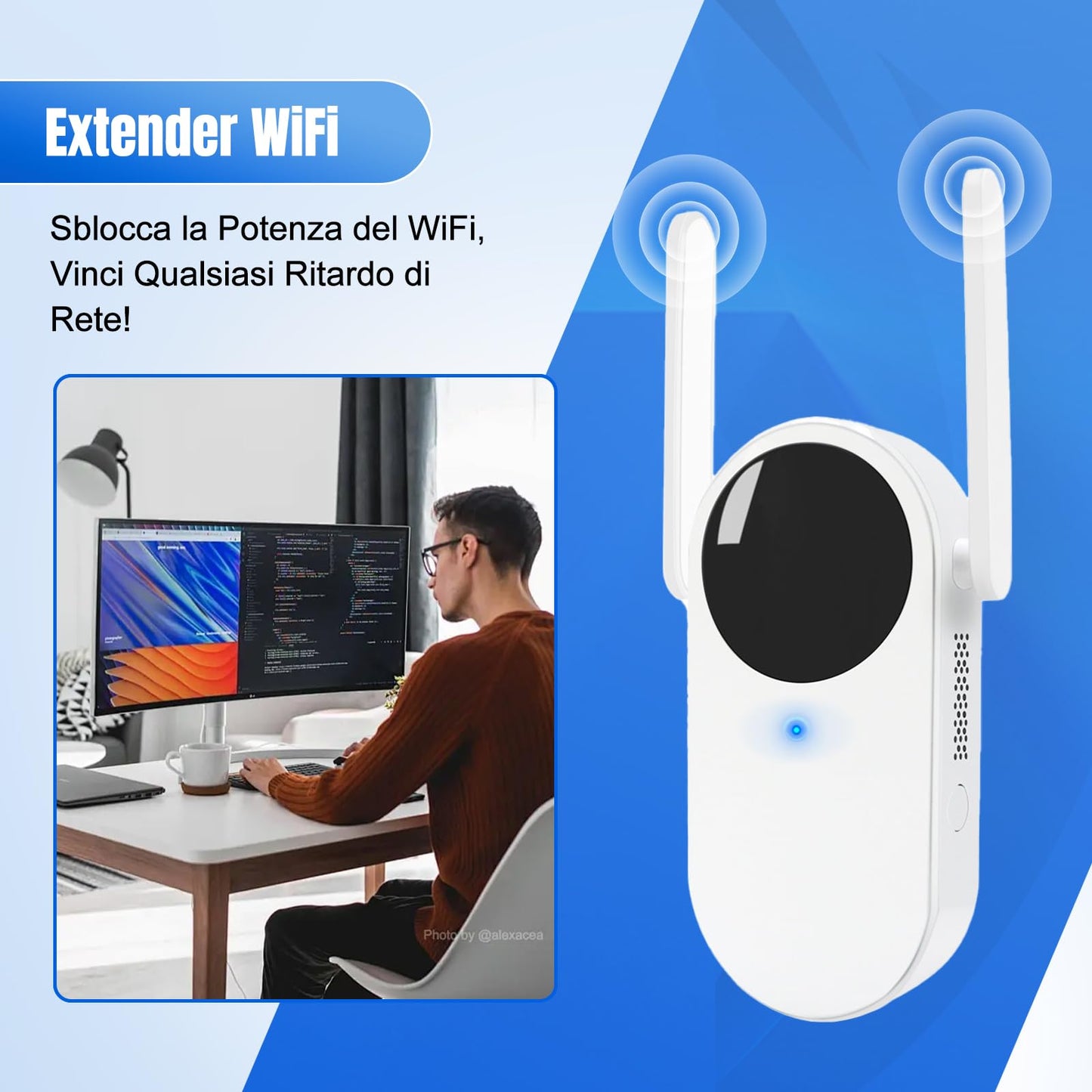 WiFi Extender Signal Booster for Home,WiFi Booster, WiFi Repeater with
