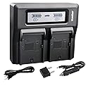 Kastar LCD Dual Fast Charger for Topcon BT-60Q BT-61Q BT-62Q BT-65Q BT-66Q GMS-2 Survey Instrument Battery, Topcon BC-30 BC-30D BT-30 Charger, Topcon