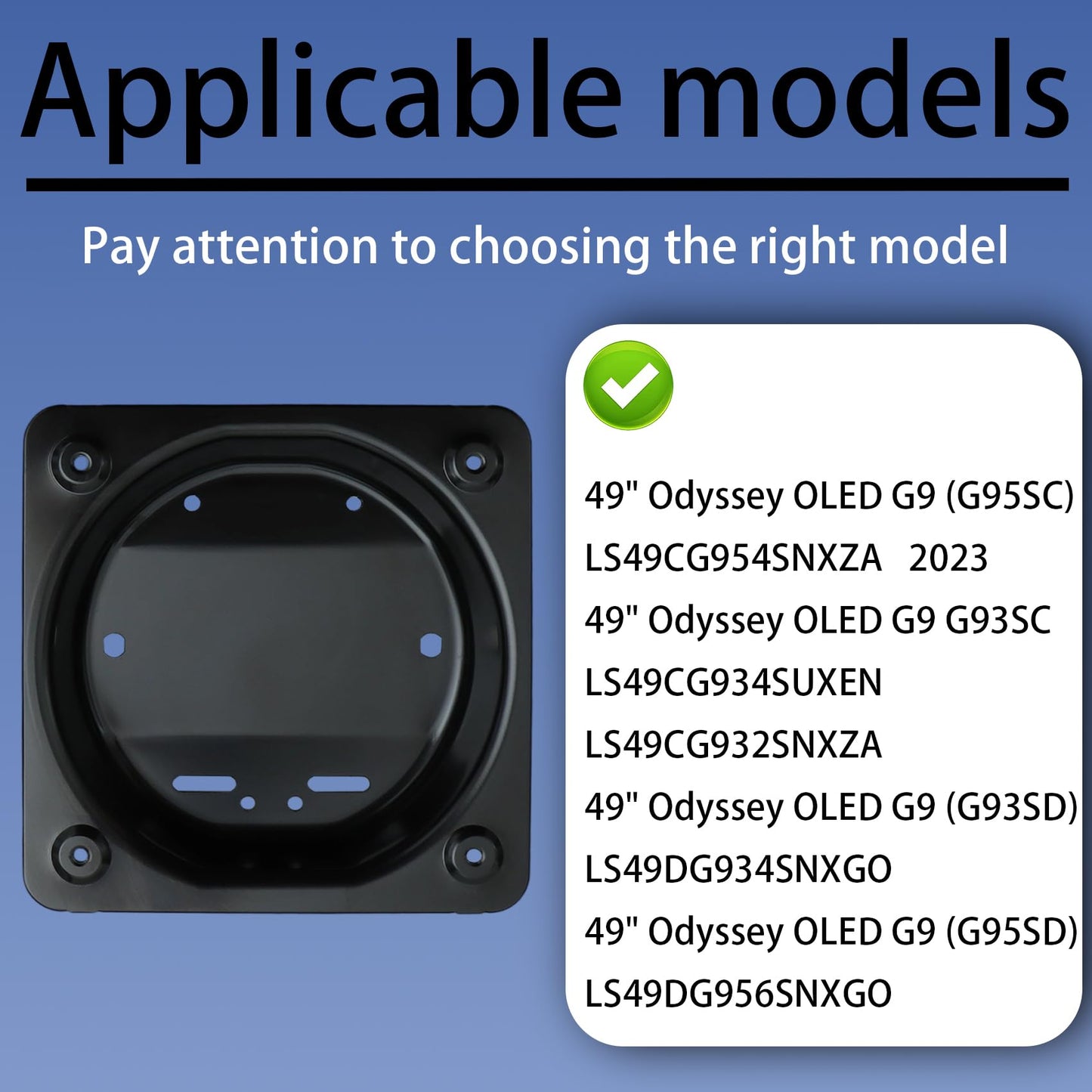 OLED Odyssey G9 Mount Compatible with Samsung OLED Odyssey G9 49'' Monitor(Fits LS49CG954SNXZA,LS49CG932SNXZA,LS49DG934SNXGO,LS49DG956SNXGO)