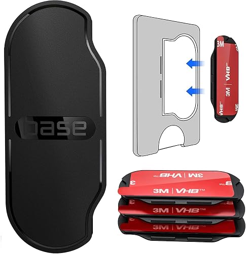 volport 3PCS Adhesive Base for Pops Wallet+, Detachable Sticky Plastic Part Strips Replacement for Socket Wallet Plus & Wallet Case Back with Extra