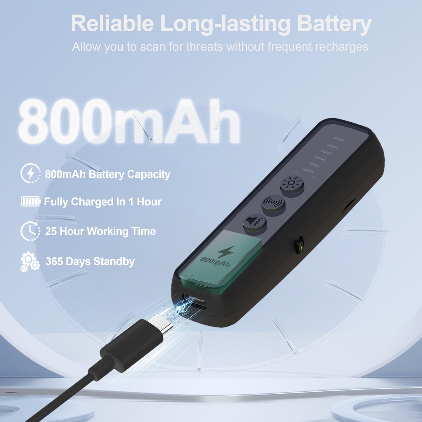 ZHENHAN Hidden Camera Detector, Anti Spy Detector, Bug Detectors,GPS Tracker Detector, Portable Bug Detector?RF Signal Finder, Hotels, Travel, Home