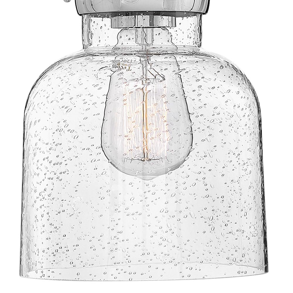 Hinkley Academy 67003EN 13" One Light Wall Sconce - 1-10w Med. LED Bulb Required, Clear Seeded Cylinder Glass - English Nickel
