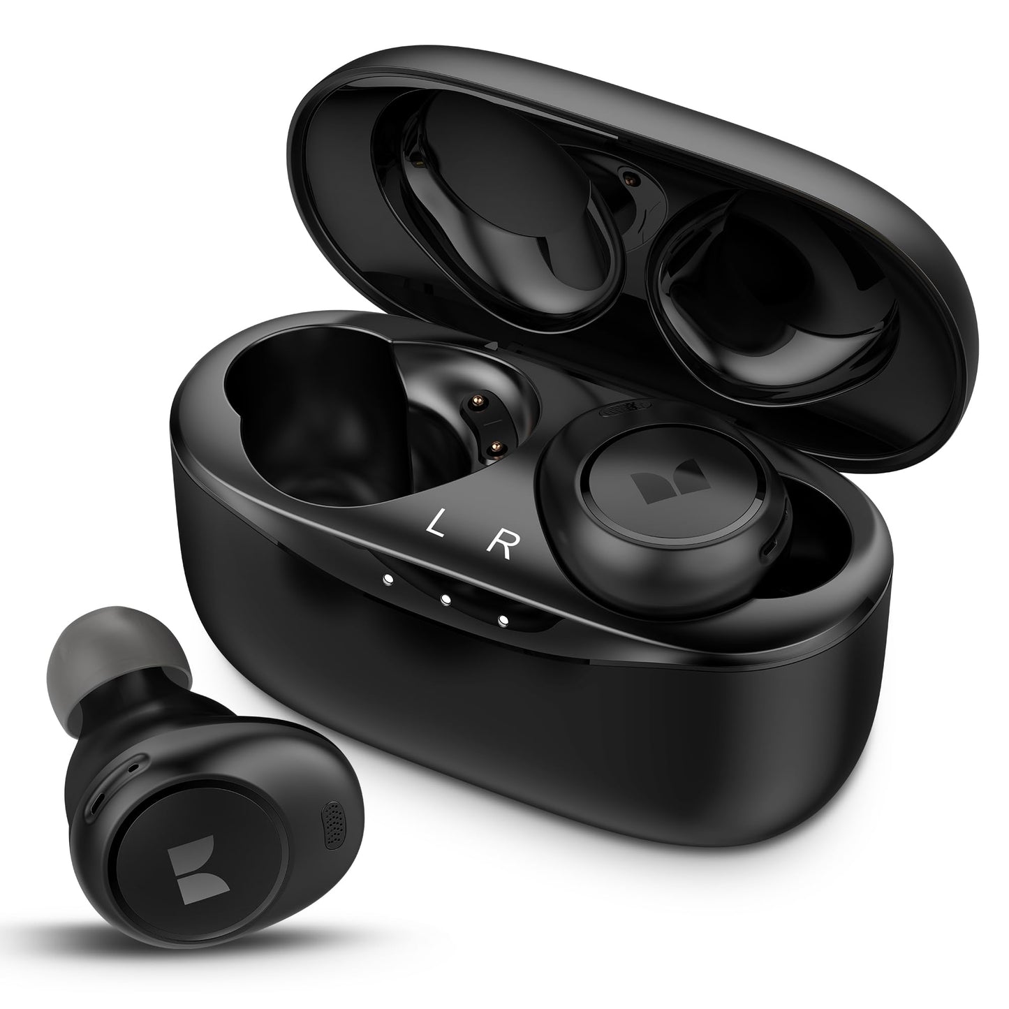 Monster Achieve 300 AirLinks Wireless Earbuds, True Wireless Earbuds Bluetooth Headphones, 32H Playtime, Touch Control, Built-in Mic, Water-Resistant