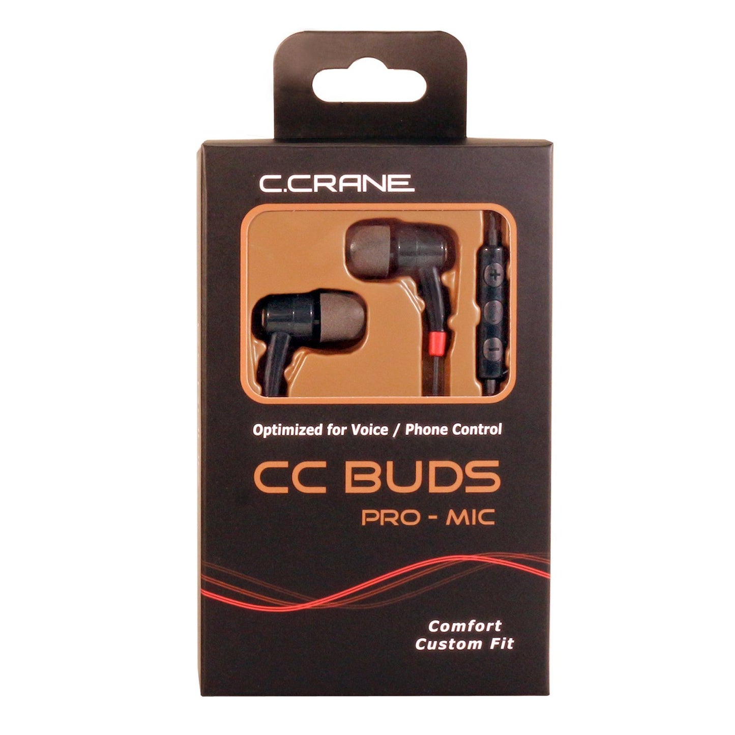 C. Crane CC Buds PRO Earbuds, Mic & Phone Remote with Six Different Earbud Covers Included for Custom Comfort - Designed for Voice Clarity and Audio…