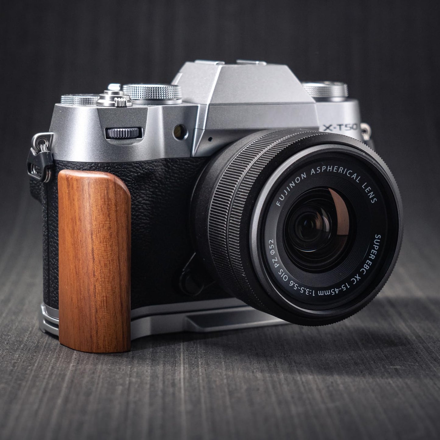 Iborrys L-Shaped Camera Handle ?Compatible with FUJIFILM X-T50 XT50 Camera ?Precious Vintage Solid Wood | Handcrafted by Experienced Artisans (Desert