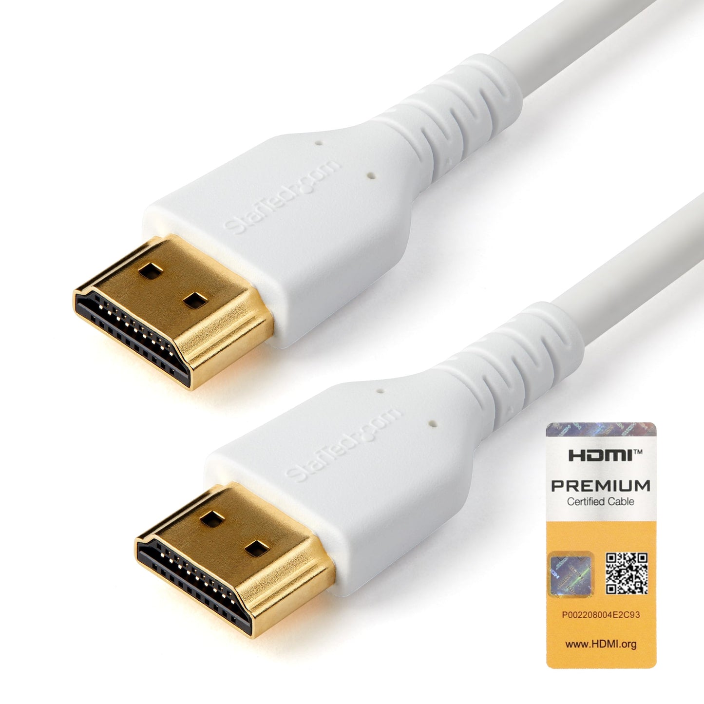 StarTech.com 3ft (1m) Slim HDMI Cable, Flexible Premium HDMI 2.0 Cord with Ethernet, UHD 4K 60Hz HDR10, Durable Aramid Fiber Design w/ TPE Jacket