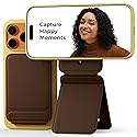 MOFT Phone Tripod Stand Selfie Stick for iPhone, Multi-Angles iPhone Stand, Lightweight & Portable Phone Holder, Strong Magnets, MOVAS Vegan Leather