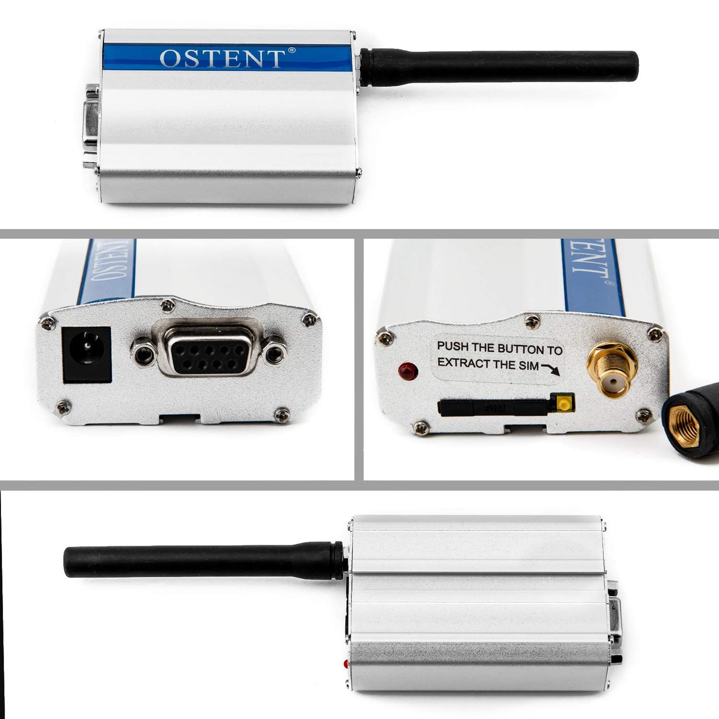 OSTENT GSM/GPRS/Edge/WCDMA/UMTS/HSDPA/HSPA+/FDD-LTE 4G Modem with SIMCOM SIM7600E Module COM/RS232/Serial Port at Commands Bulk SMS MMS TCP/IP