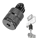 360 Degree Rotation Tripod Mount Adapter, Aluminum 1/4 inch 20 Camera Mount Compatible with GoPro 13/12 Black,Hero10/ 9/8/ 7/6/ 5/ Series,DJI, XiaoYi