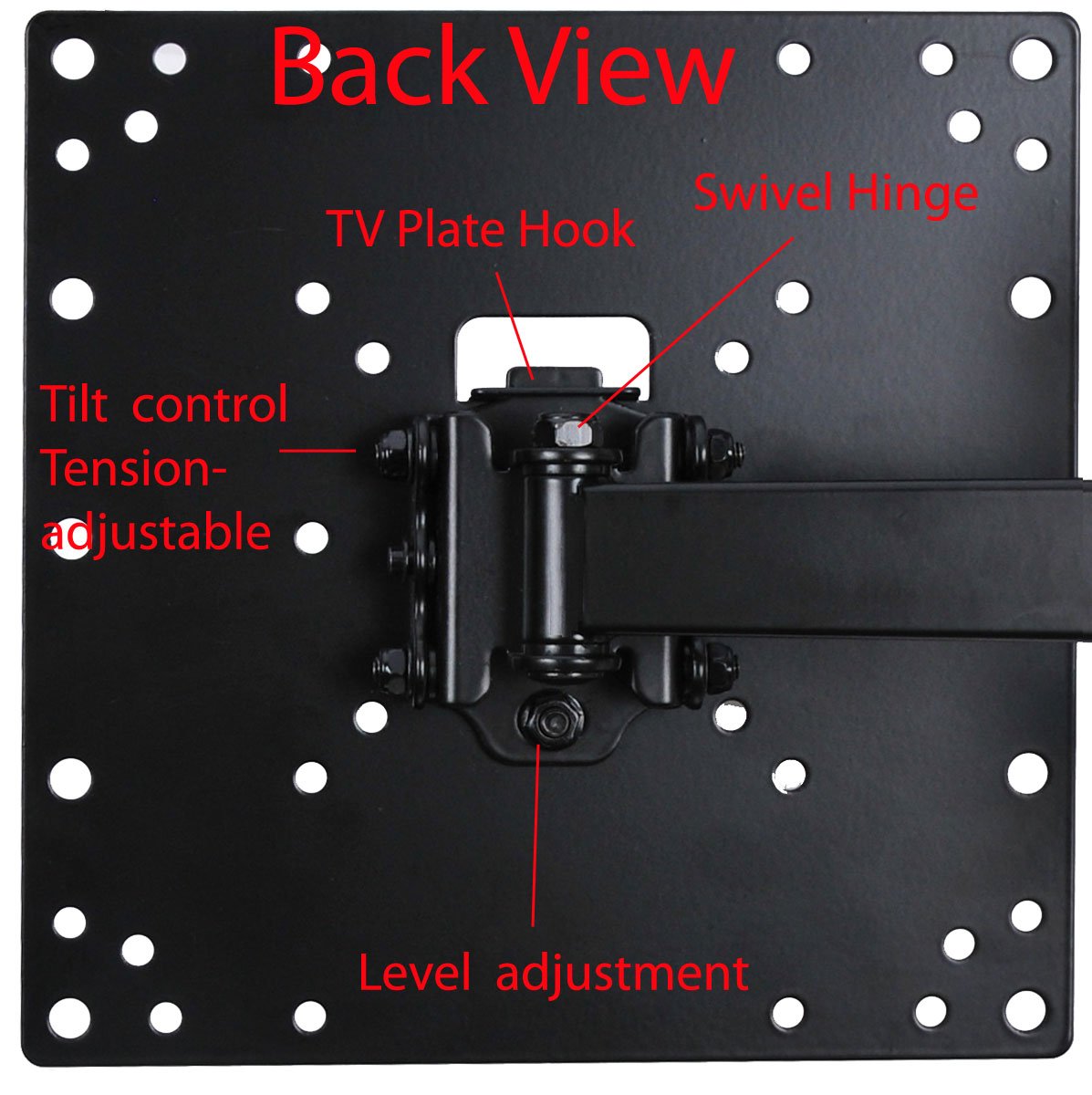 VideoSecu Articulating LCD LED Wall Mount 20 inch Extension 66 lb Loading Capacity for LCD LED TV Monitor Flat Screen VESA 200mm/100 mm/75mm ML541B