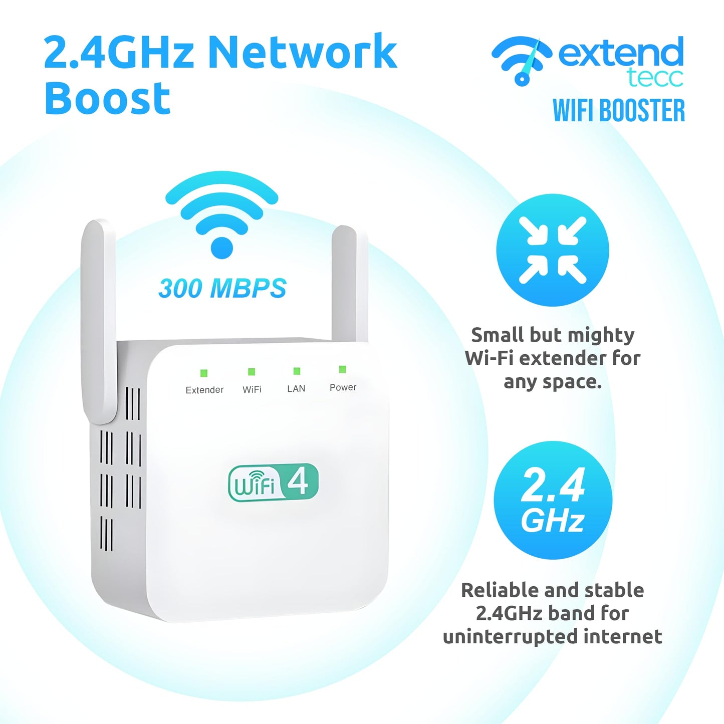 Speed Wave WiFi Extender Extendtecc WiFi Booster Signal Booster 300Mbps