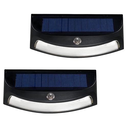 Hoshine Solar Powered Step Lights, Black, 2-Pack
