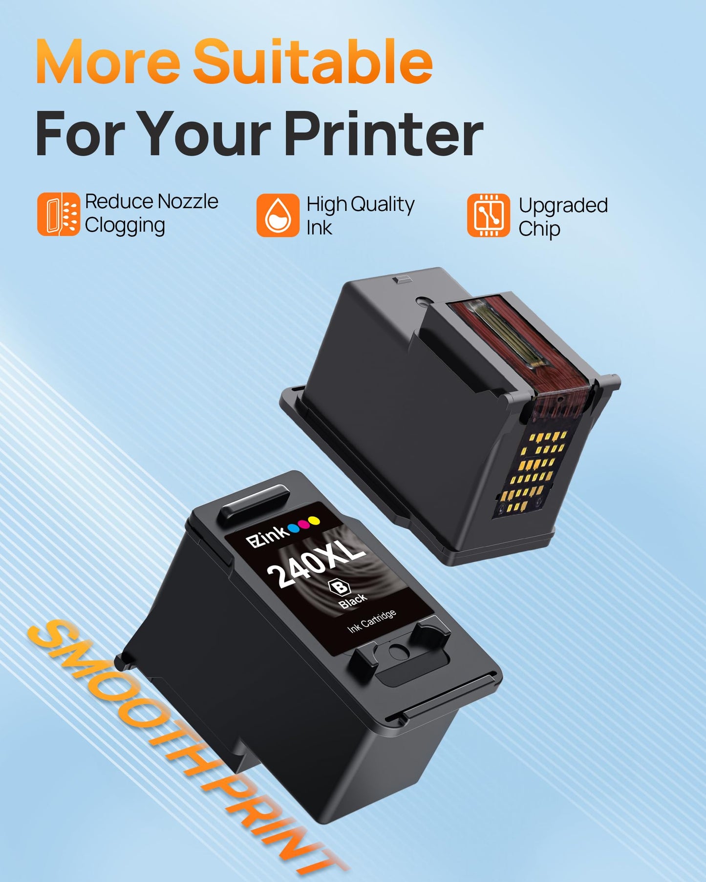 240XL Ink Cartridge Replacement for Canon 240XL PG-240XL PG240, 2 Black