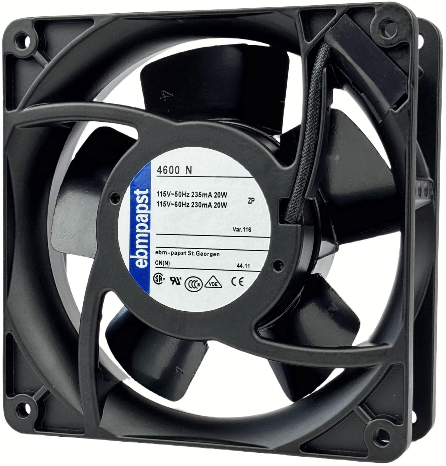 for ebmpapst 4600N Axial Fan?115V 12038 Industrial Cooling Fan All-Metal Heat-Resistant Cooling Fan 4600N, 2-Pin 20W