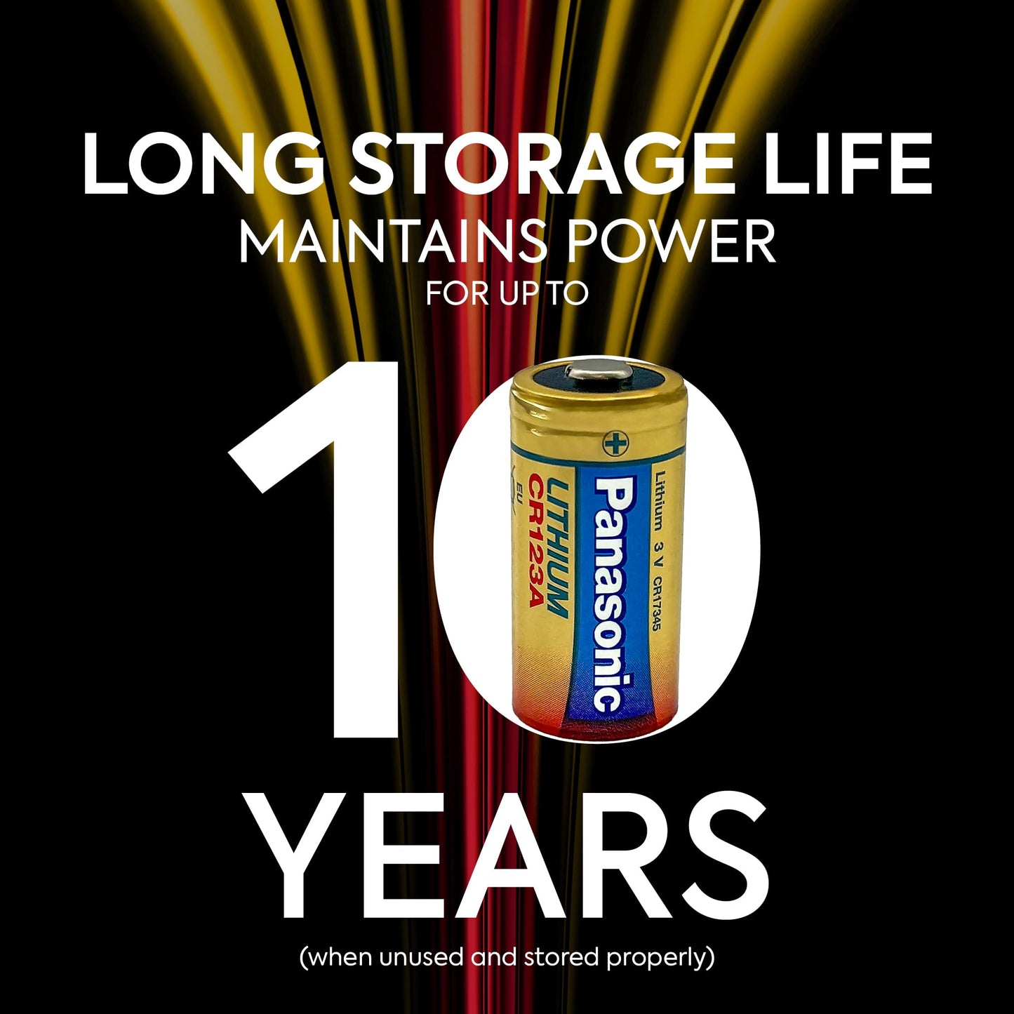 Panasonic Energy Corporation CR-123PA/12B CR123A Lithium Batteries, Pack of 12
