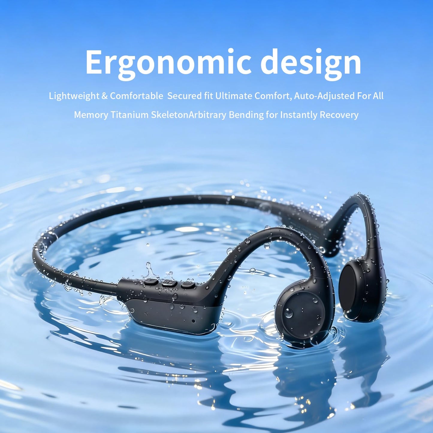 Vulxovt 2026 Bone Conduction Headphones, Bluetooth 6.0 Open Ear Headphones?Wireless Sports Earphones IPX5 Waterproof, 10H Long Battery Life Playtime