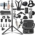 PellKing Accessories Kit for Osmo Pocket 3/Xtra Muse,Included Carrying Case with Belt,135cm Selfie Stick Tripod,Suction Cup,Magnetic Mount,4 Pcs Body