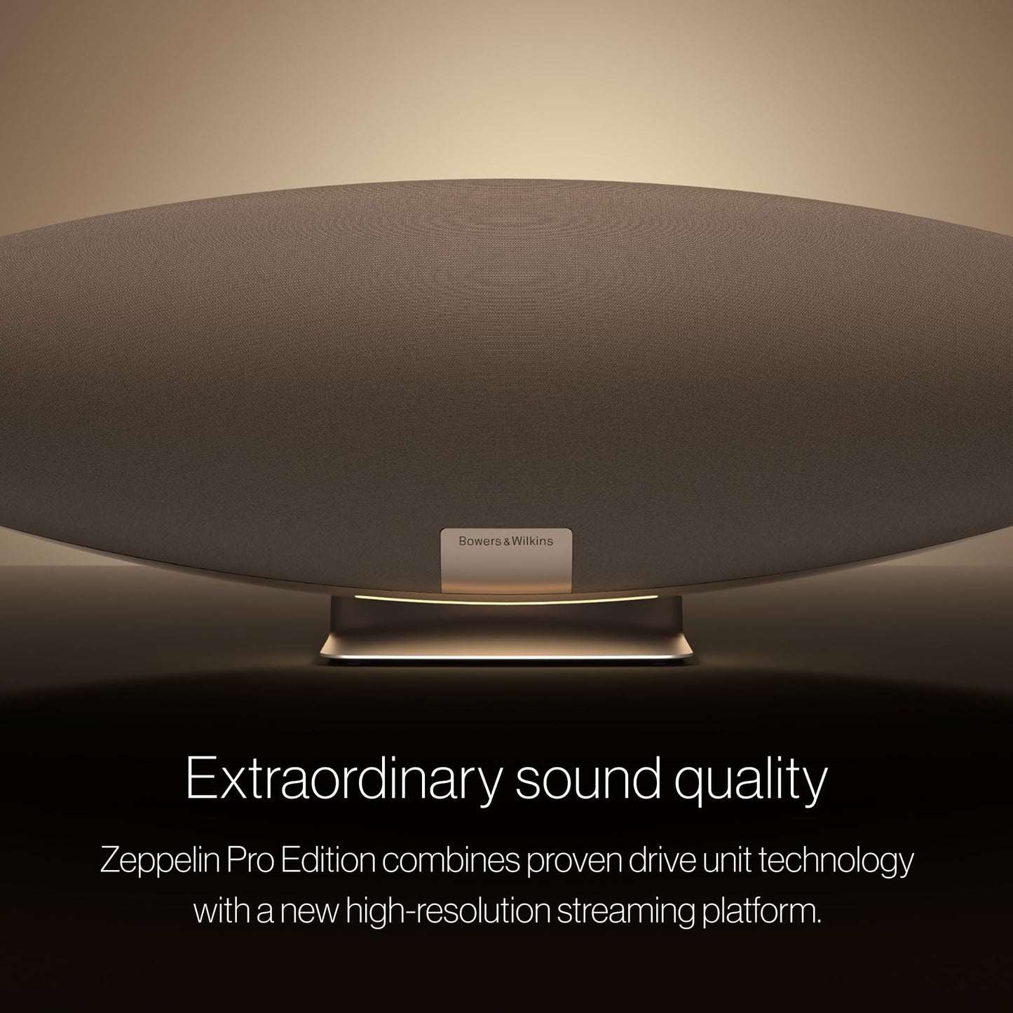 Bowers & Wilkins Zeppelin Pro Edition Wireless Speaker, Large Bluetooth Speaker, 5 Drivers Including Subwoofer, Bluetooth Streaming, AirPlay 2