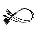 TeamProfitcom SATA to 3 Fan Splitter Adapter Cable 3 Way Sleeved Braided Y Splitter Computer case PC 3/4 pin Fan Extension Power Cable SATA to 3 Fan