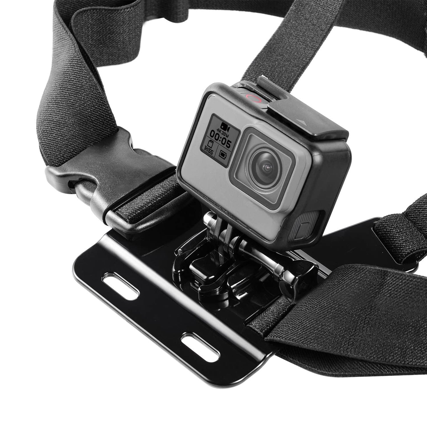 Haoyou Chest Mount Harness for GoPro Hero 12/11 /10/9 /8/7 / 6/5 /4/3+ /3 Hero Session Cameras Adjustable Chest Strap Includes J-Hook Thumb Screw