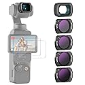 NEEWER ND/PL Filter Set (4 Pack) & 0.75X Wide Angle Lens Compatible with DJI Osmo Pocket 3 Creator Combo Accessories, ND8/PL ND16/PL ND32/PL ND64/PL