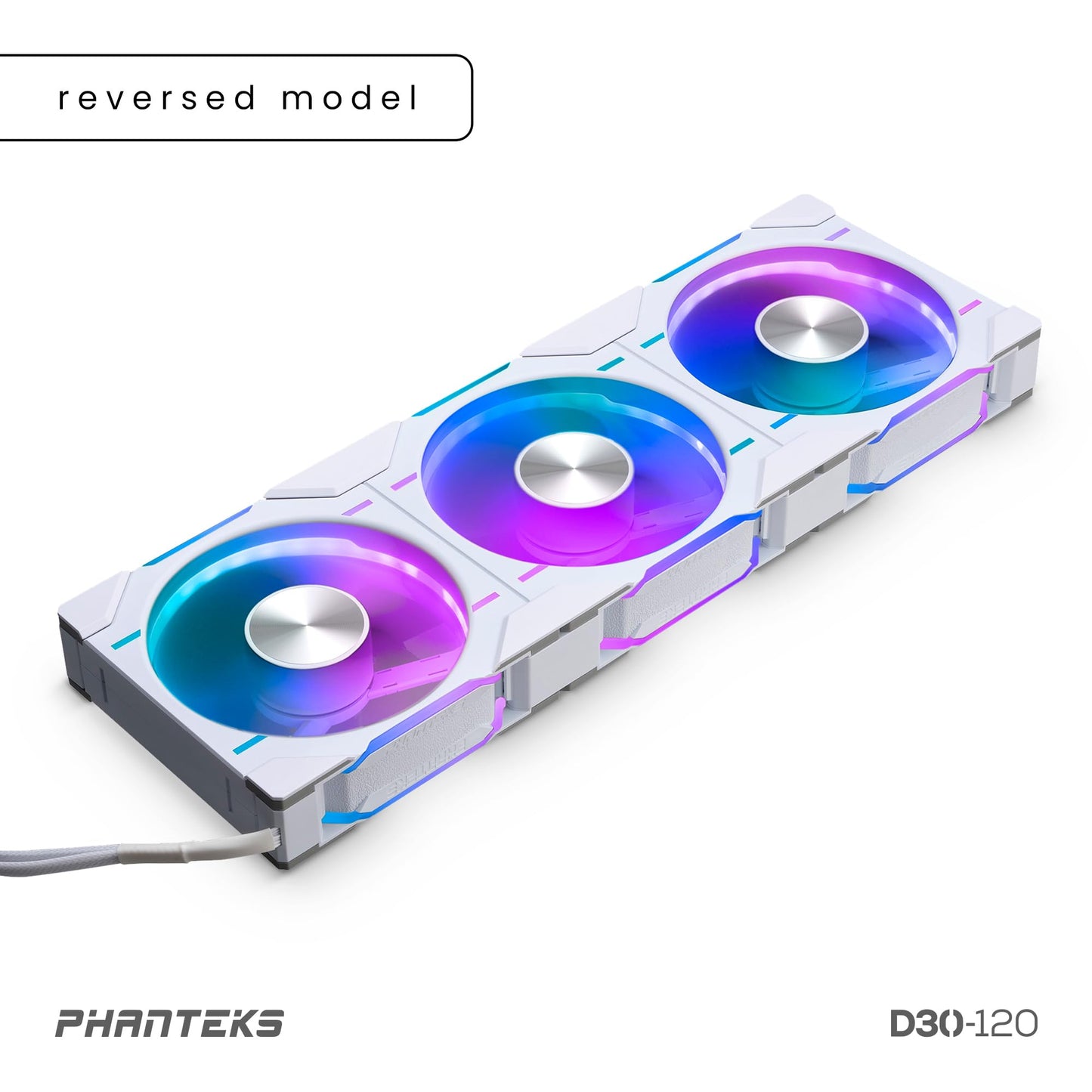 Phanteks PH-F120D30R_DRGB_PWM_WT01_3P, White
