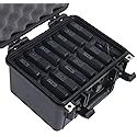 Case Club 14 External Hard Drive Case. Waterproof, Airtight, & Heavy Duty. Includes Pressure Relief Valve, Folding Handle, Padlock Holes, O-Ring Seal.