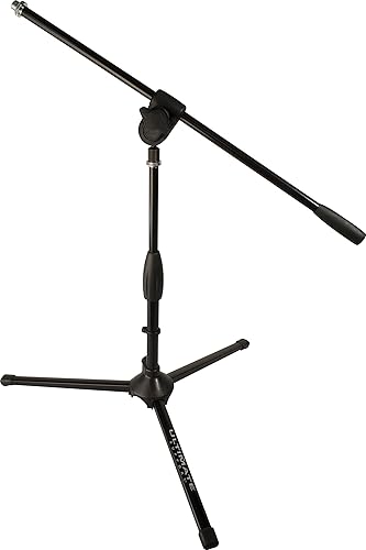 Ultimate Support MC-40B-PRO-SHORT Classic Series Microphone Stand w/Three-way Adjustable Boom Arm and Stable Tripod Base