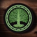 The Geeky Days Druidic Yggdrasil Tree of Life LED Color Changing Light Neon Sign Celtic Style Logo Viking Norse Pagan Mythology Gothic Talisman