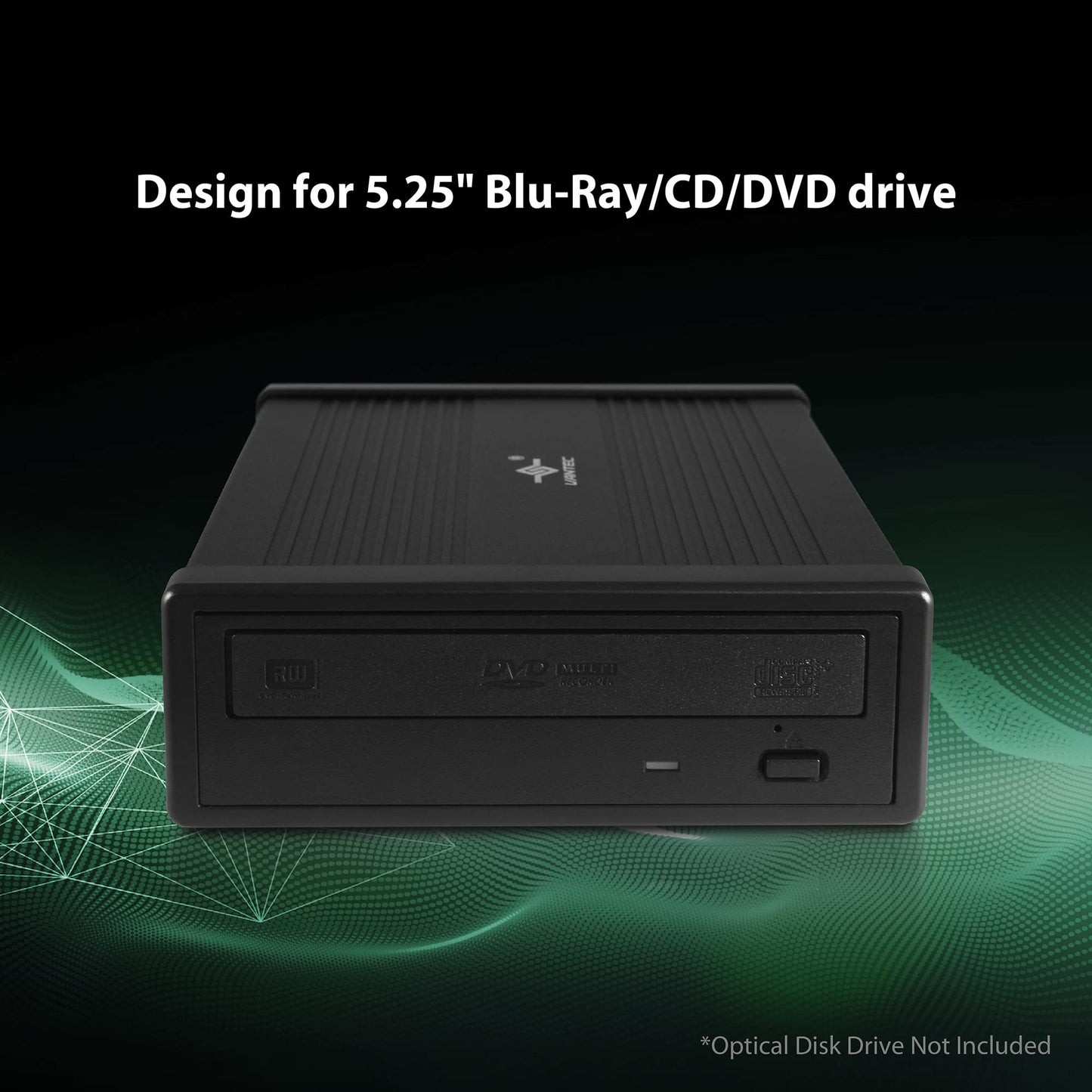 NexStar DX2 USB 3.0 External Enclosure, Design for 5.25" Blu-Ray/CD/DVD SATA Drive, 2nd Gen DX, Aluminum Alloy, fit Any Depth Optical Drive, TAA