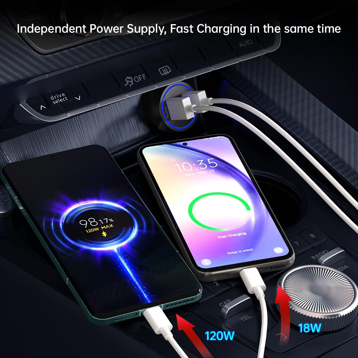 for Xiaomi Car Charger 120W 100W 90W 67W Hypercharge Fast Charger for Xiaomi 17 15 14 13 12 14t 13t 12t 12s Pro Lite Redmi Note K80 K70 K60 K50 Pro