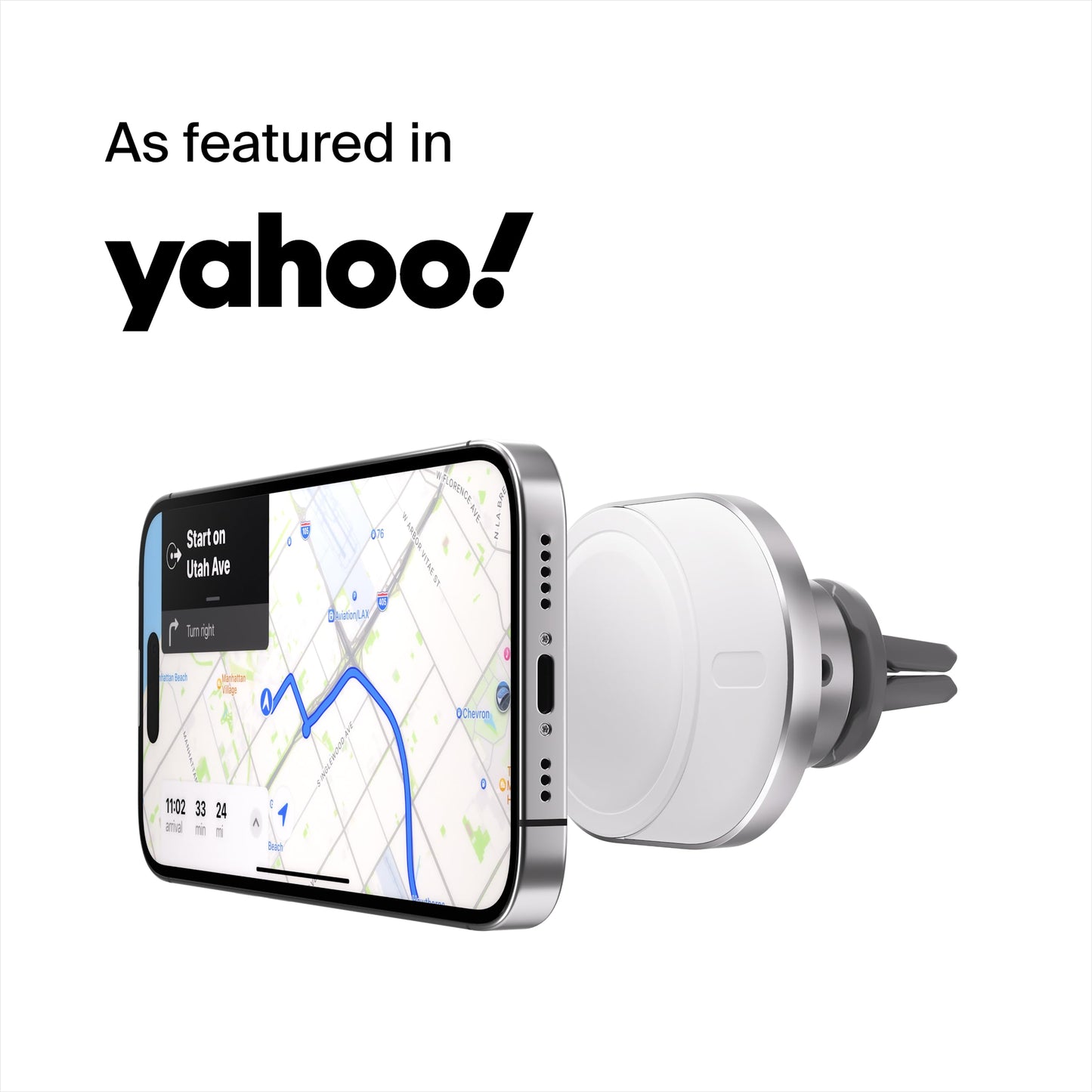 Belkin MagSafe-Compatible Wireless Car Charger 15W, Fast Charging Wireless Charger - Powerful Magnetic Vent Holder for iPhone 17, 16, 15, 14, 13