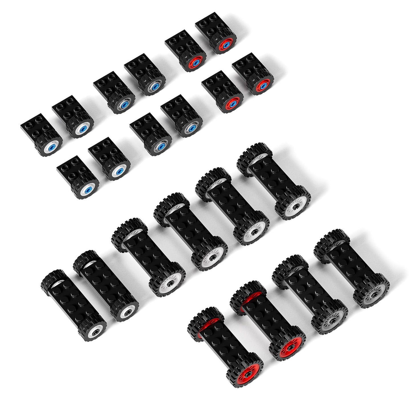 Wheels & Axles Building Kit 98pcs – Compatible with Lego, Car Parts & Classic Pieces Bulk Set, Educational Construction Toys