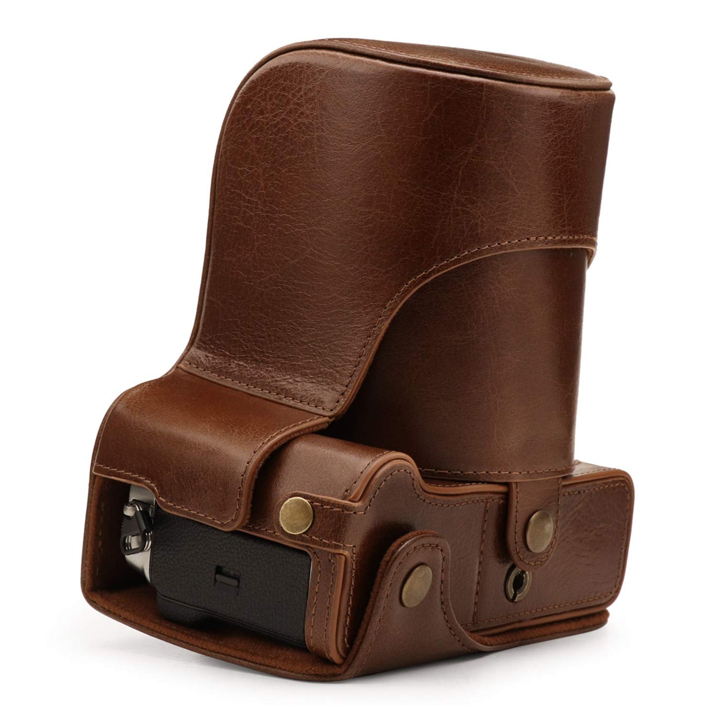 MegaGear MG1922 Ever Ready Genuine Leather Camera Case Compatible With Fujifilm X-T4 (Xf16-80MM) - Brown