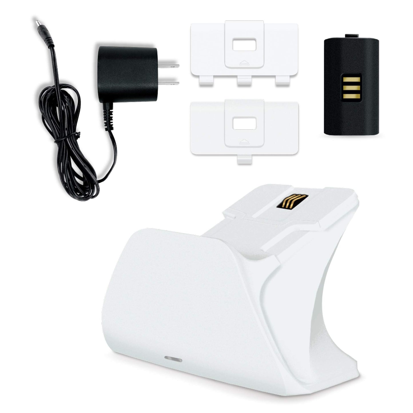 Robot White - Universal Xbox Pro Charging Stand with 1200 mAh Rechargeable Battery, Charging Dock, Charging Station for Xbox Series X|S and Xbox One