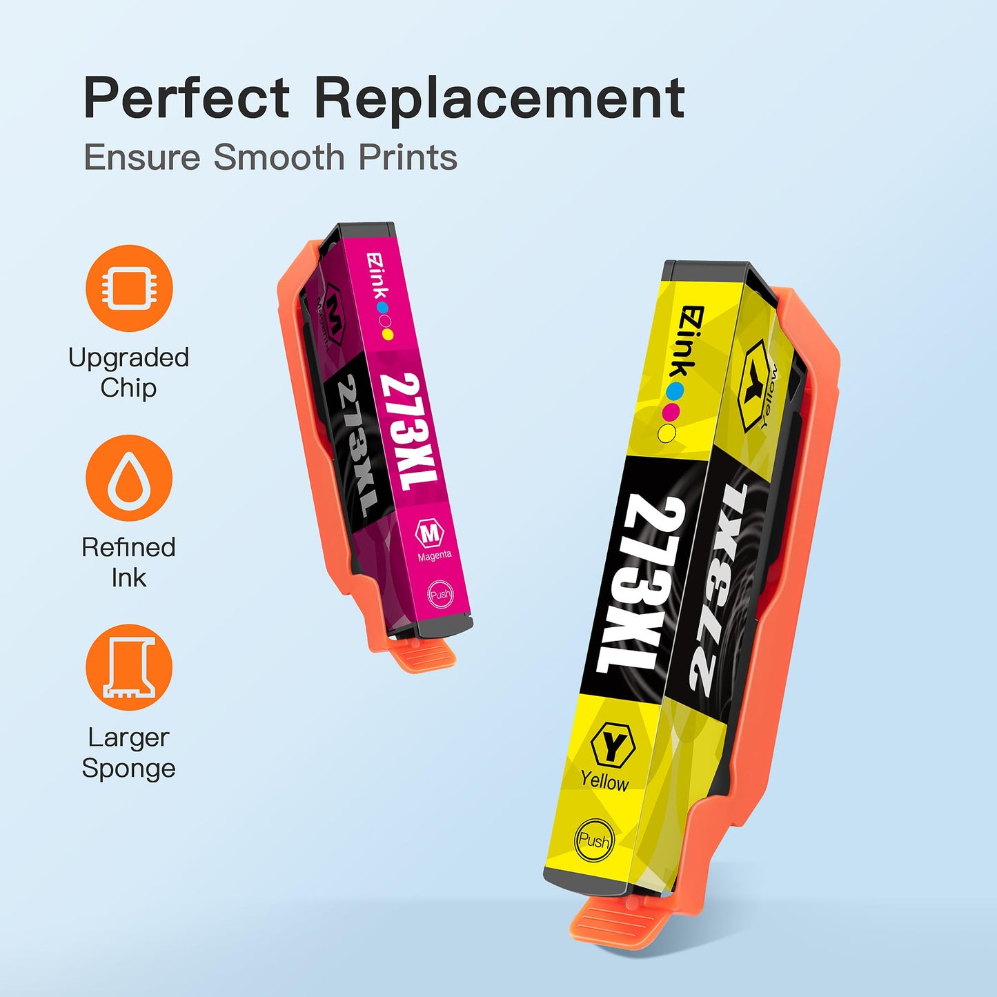 E-Z Ink (TM) Remanufactured Ink Cartridge Replacement for Epson 273XL 273 T273XL to use with XP-520 XP-820 XP-810 XP-600 XP-610 XP-620 Printer (1 Cyan
