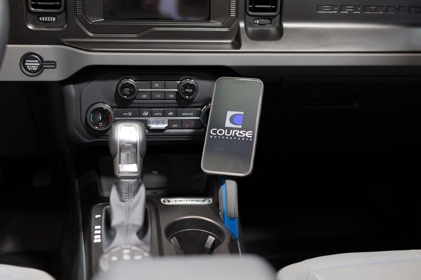 Course Motorsports Direct Fit Phone Mount - Ford Bronco 2021+ Magsafe Head - Charging Right