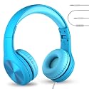 LilGadgets Connect+ Pro Wired Kids Headphones for School with Microphone, Volume Limiting Over-Ear Headset with Cord, SharePort Technology & SoftTouch