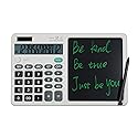 Desk Calculator Large Display with 7'' Erasable Writing Pad, 12 Digits Large Screen Display Jumbo Calculadora, Solar & Battery Powered Big Button