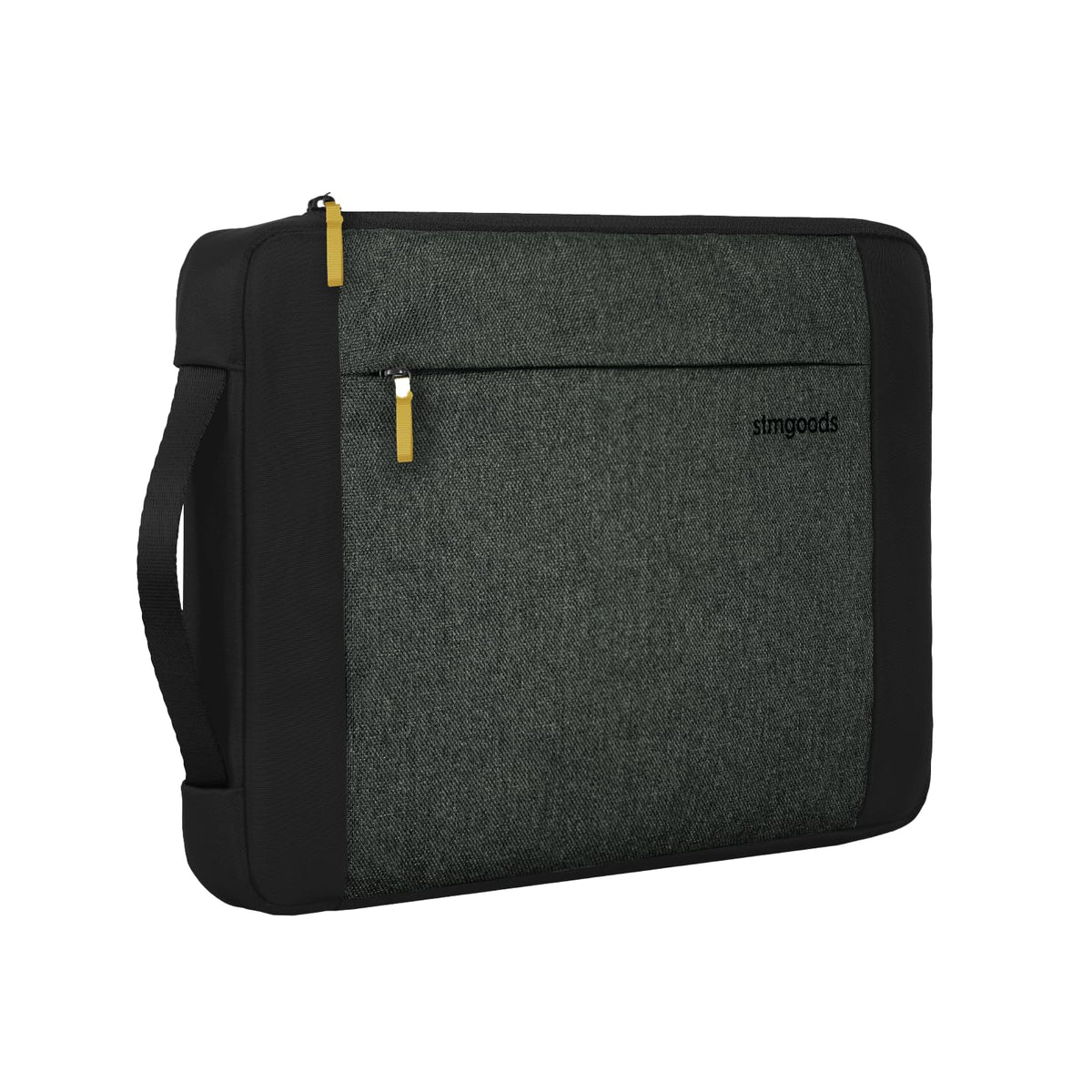 STM Kin Laptop Sleeve - Slim & Lightweight, Fleece-Lined Interior, 4mm EVA Shock Absorption, Zippered Storage Pocket, Retractable Handle, Stylish