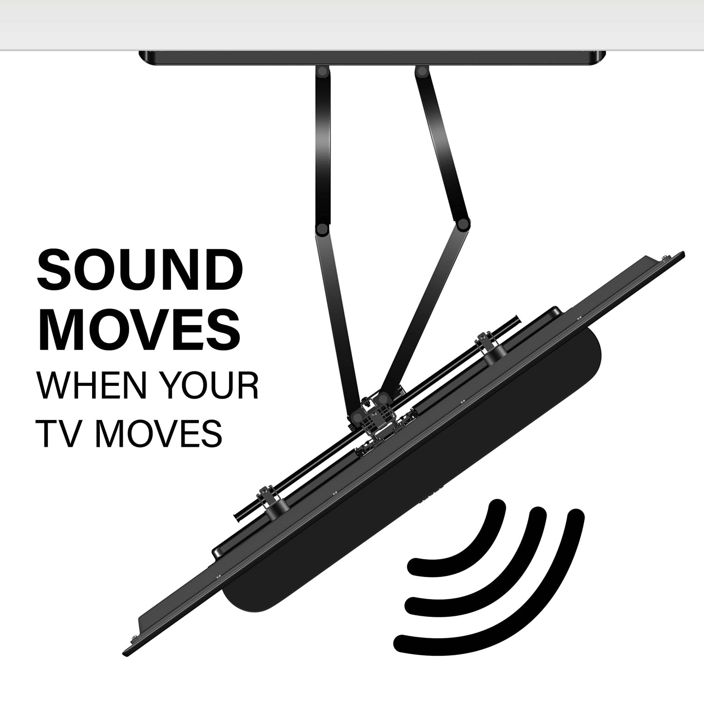 SANUS Soundbar Mount for Sonos Beam Gen 1 & 2 - Height Adjustable up to 12" & Designed to Work with Any TV - Custom Fit to Sonos Beam Gen 1 & 2 for