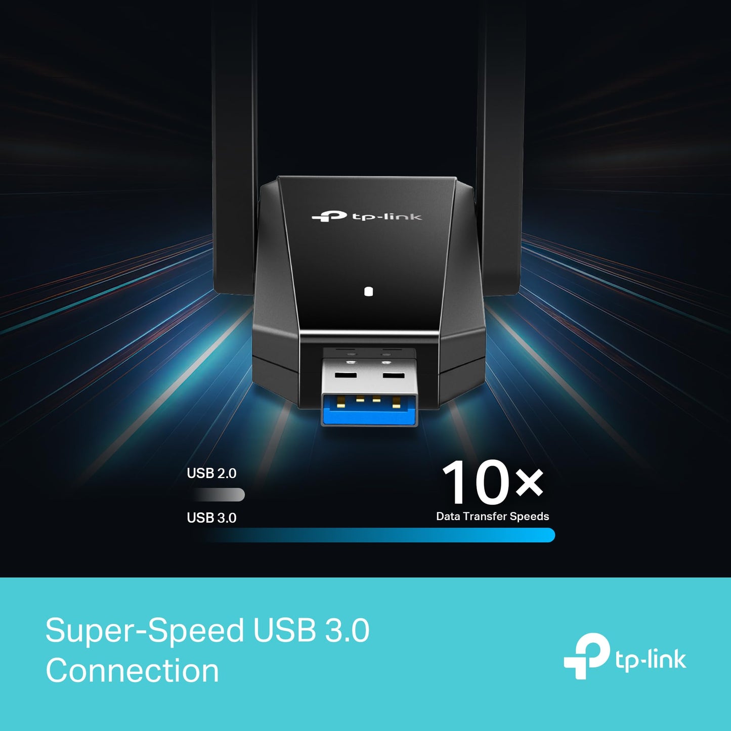 TP-Link USB 3.0 WiFi Adapter for Desktop PC (Archer TX30U Plus)-AX1800 WiFi 6 Dual-Band Plug and Play Wireless Network Adapter with 2.4GHz, 5GHz