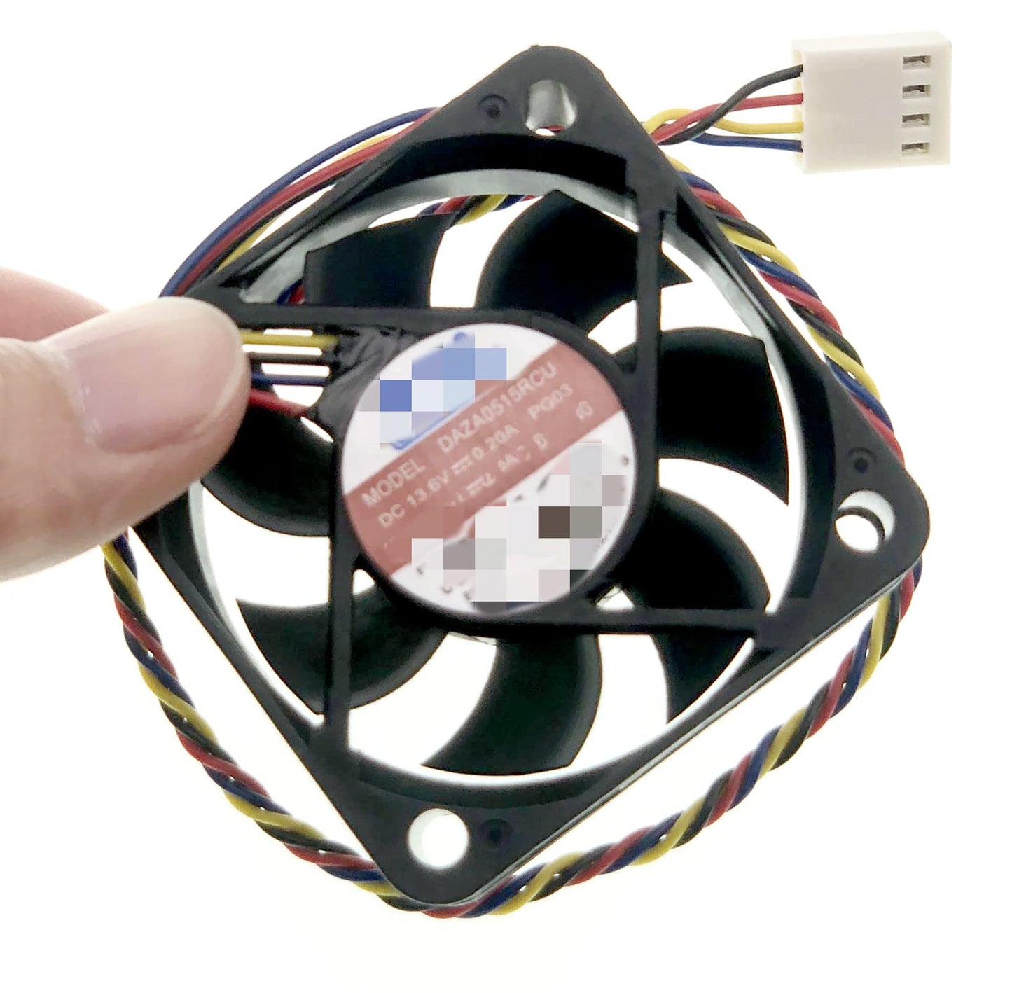 New Silent Cooling Fan for DAZA0515RCU DC13.6V 0.20A 5CM 5015 Size: 50×50×15mm 4-pin 4-Wire.