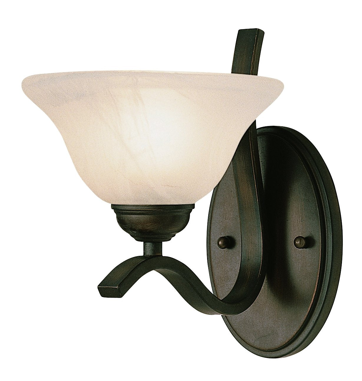 Trans Globe Lighting 2825 ROB Hollyslope Collection One Light Wall Sconce/Bathroom Vanity I in a Rubbed Oiled Bronze Finish I Traditional Style Light
